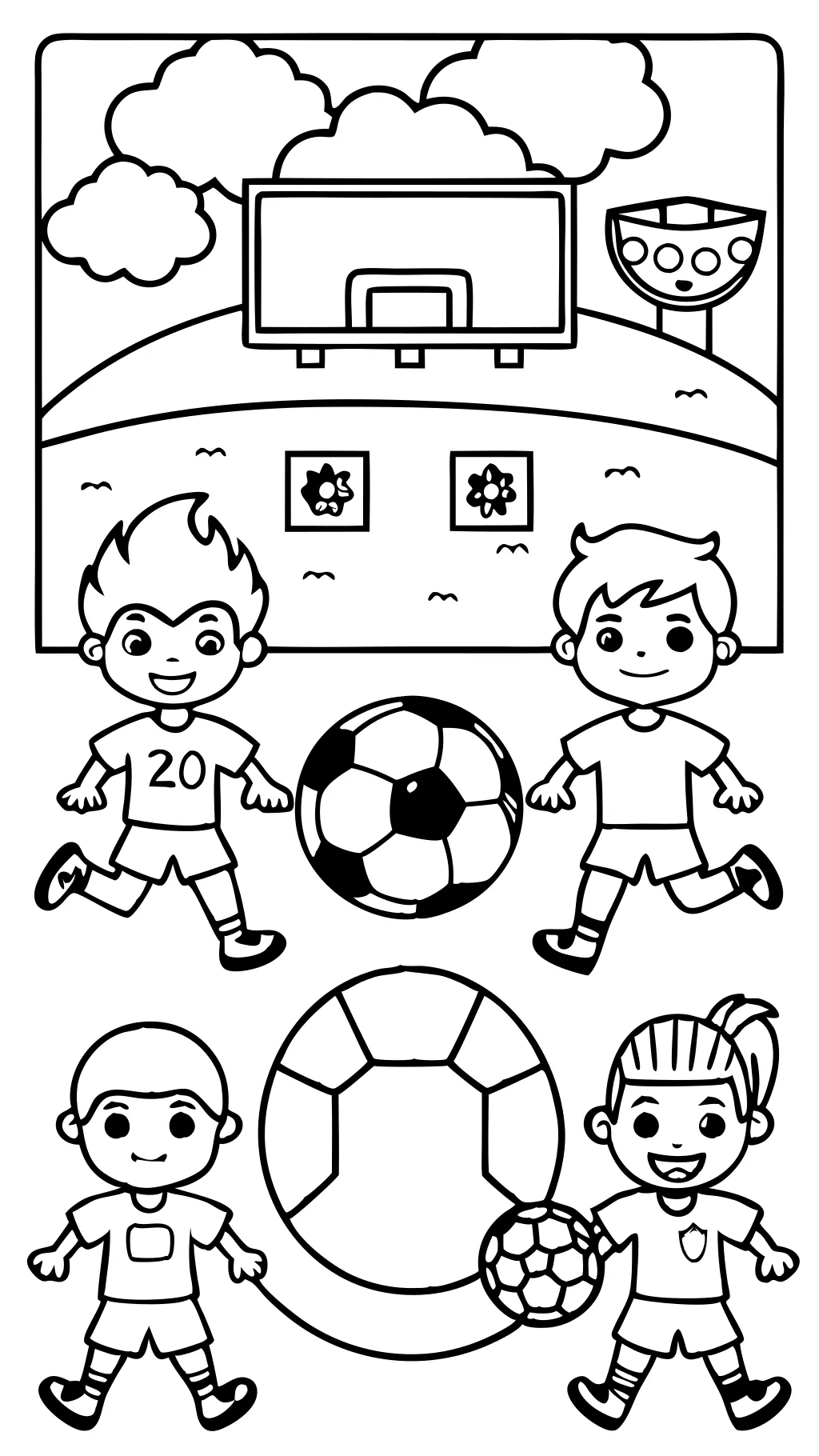 coloriage gratuit soccer